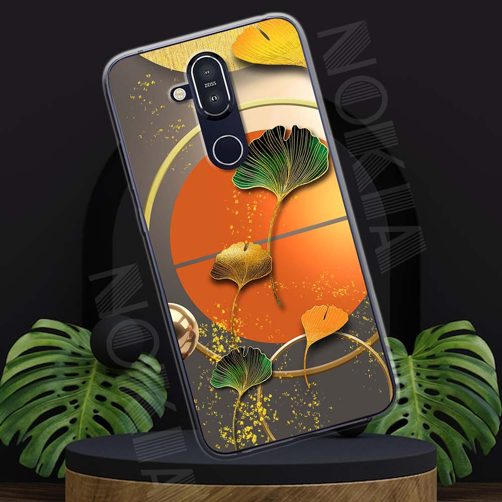 Ốp lưng Nokia 8.1 mẫu BST Hoa lá cành TPU