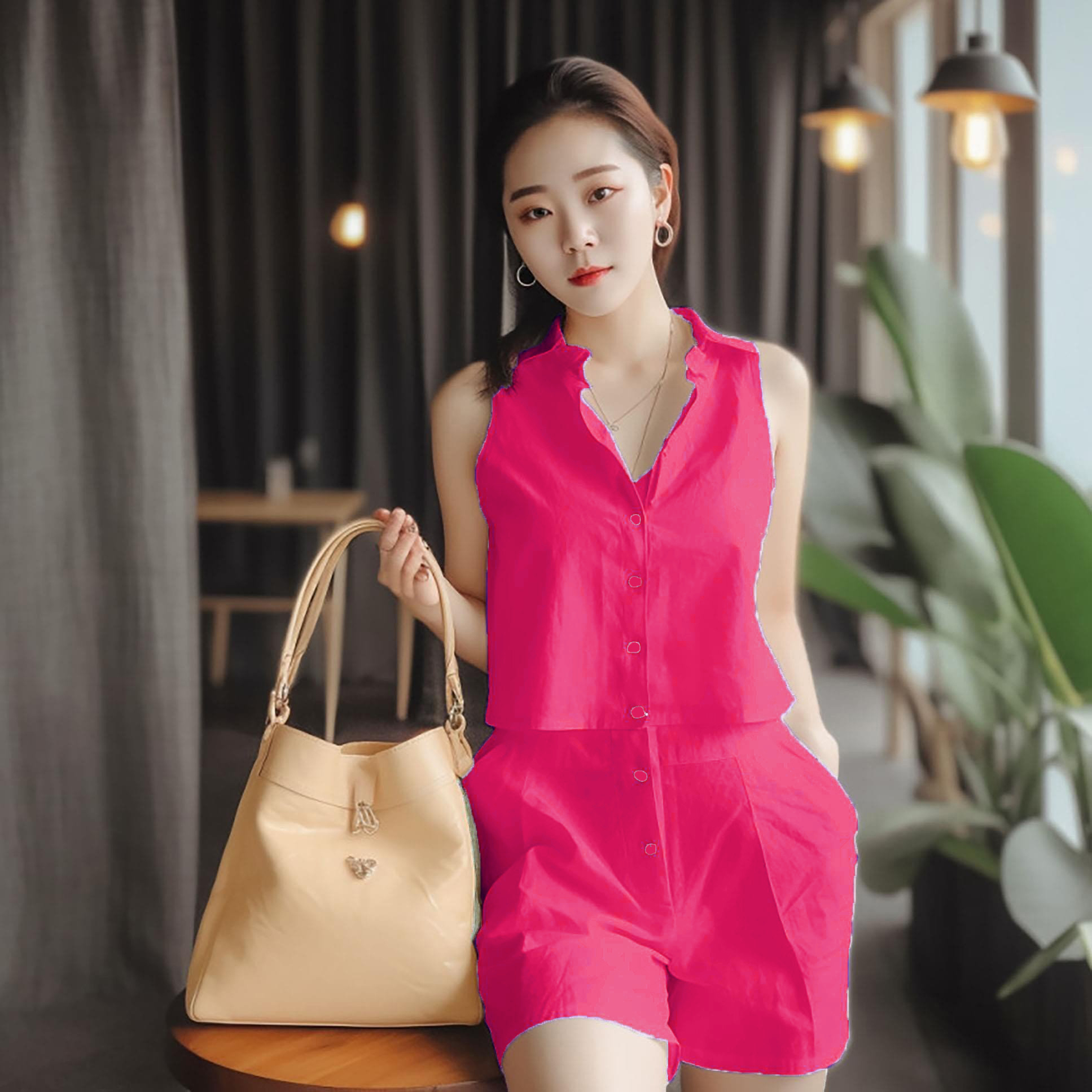 [Nhập LAZFASHION32 - giảm 60K] Bộ Đũi Hàn Tay Cộc sv88