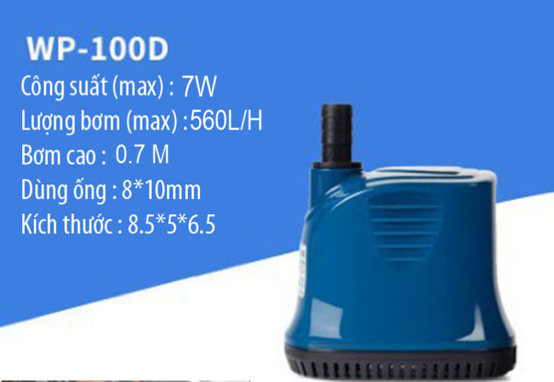 Máy bơm chìm hút đáy dùng nguồn 220V, bơm hút đáy 360 độ SOBO