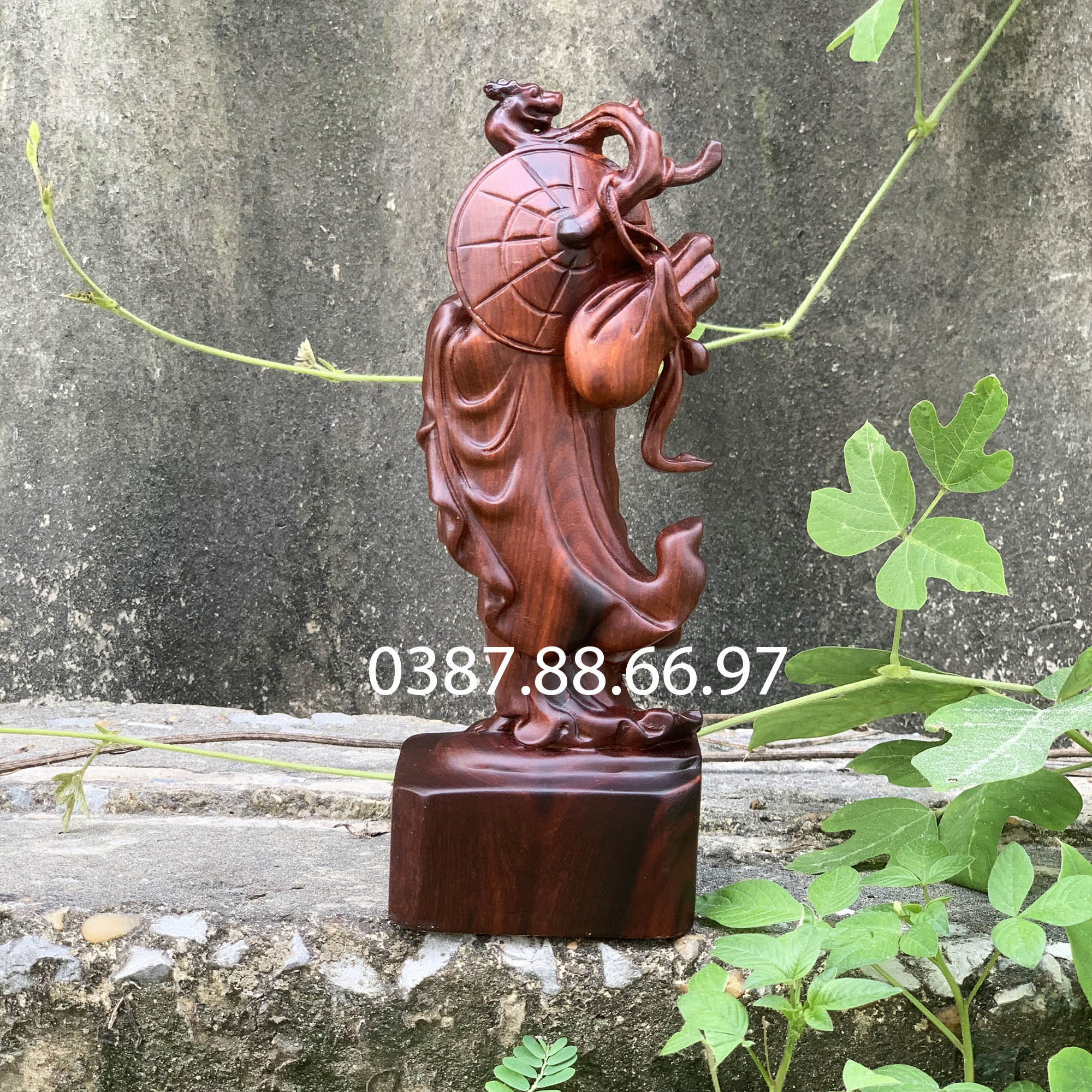Tượng đạt ma sư tổ cao 20cm gỗ trắc cực đẹp