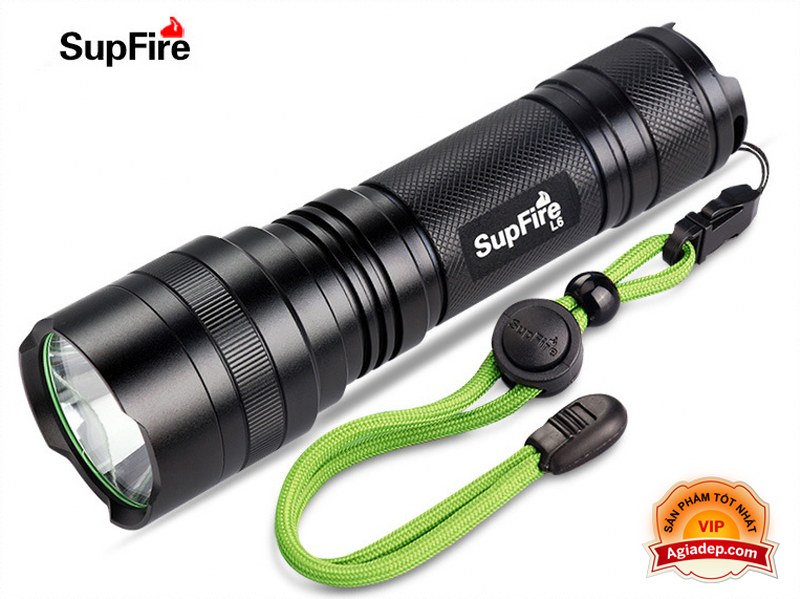 Đèn Pin siêu sáng SupeFire sáng rực mọi cấp độ + 2 Pin SẠC