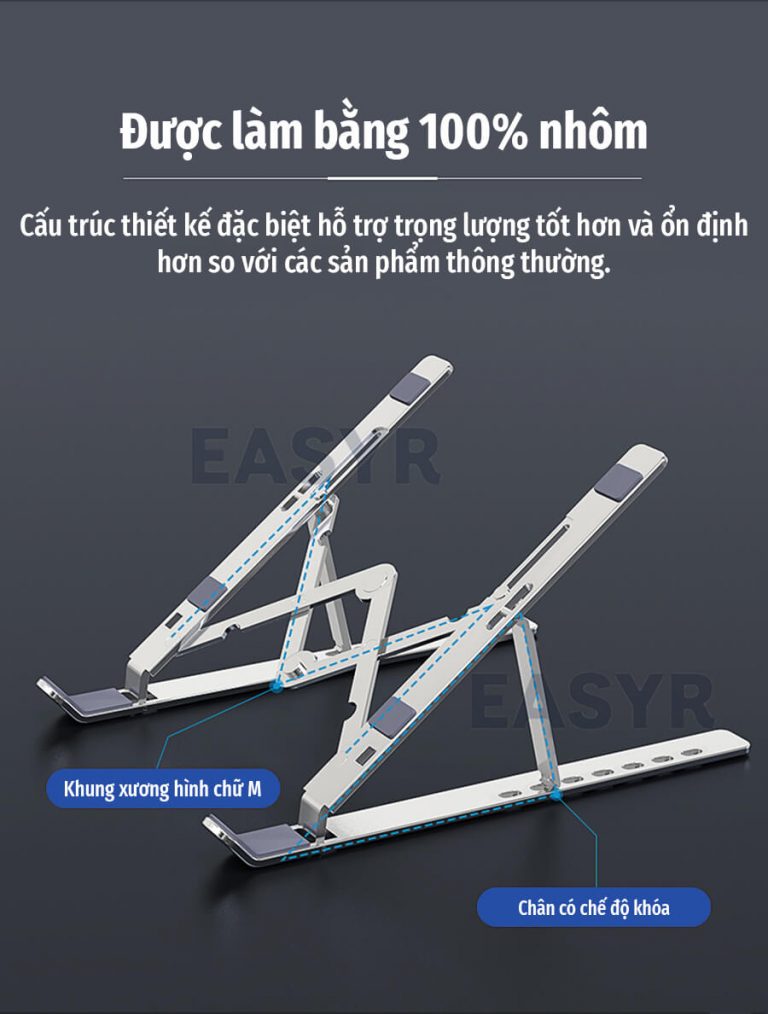[HCM]Giá Đỡ Laptop Aluminium EASYR