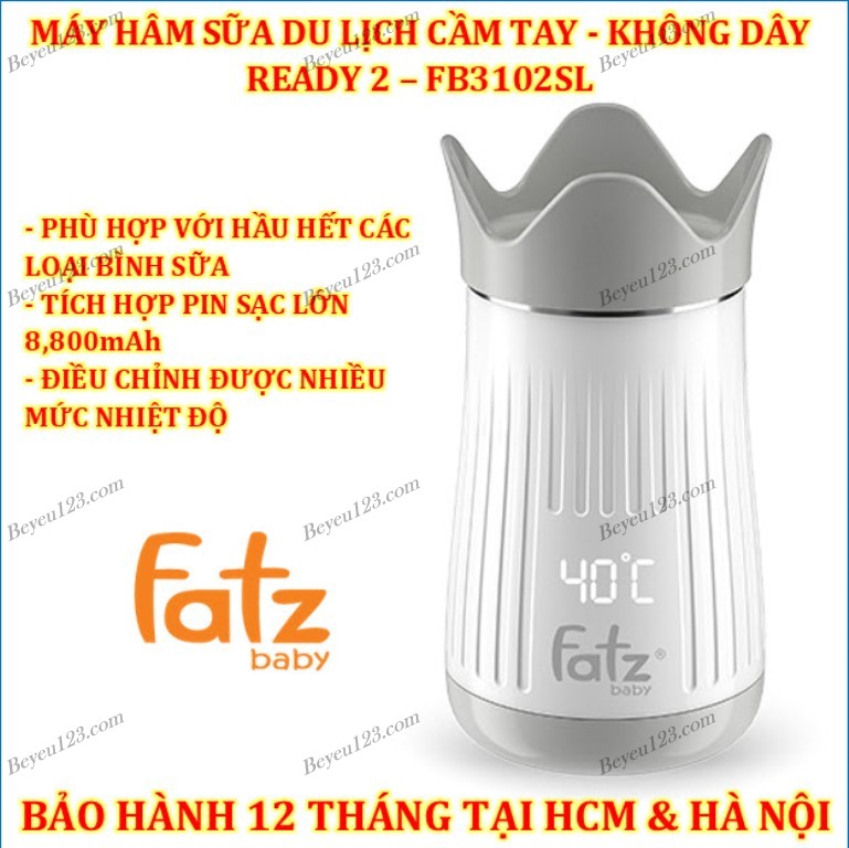RẺ VÔ ĐỊCH Ready 2 Máy hâm sữa cầm tay không dây Fatzbaby Fatz FB3102SL