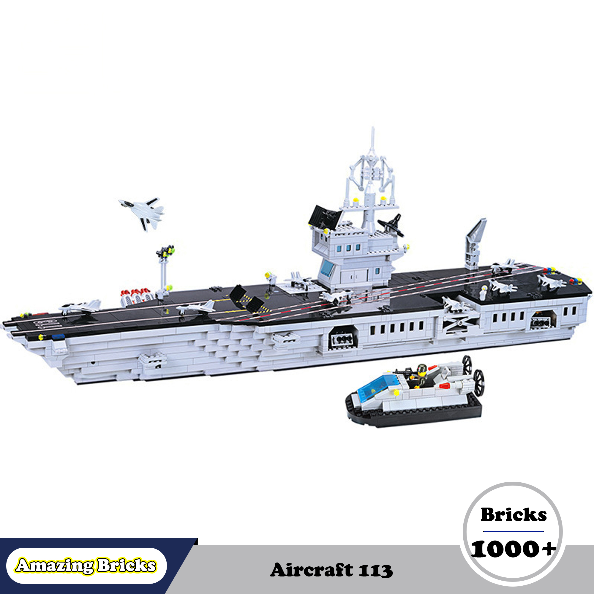 Đồ chơi Lego Lắp ráp Tàu Sân bay khổng lồ - Enlighten 113 Aircraft - Xếp hình thông minh - Đồ chơi trí tuệ