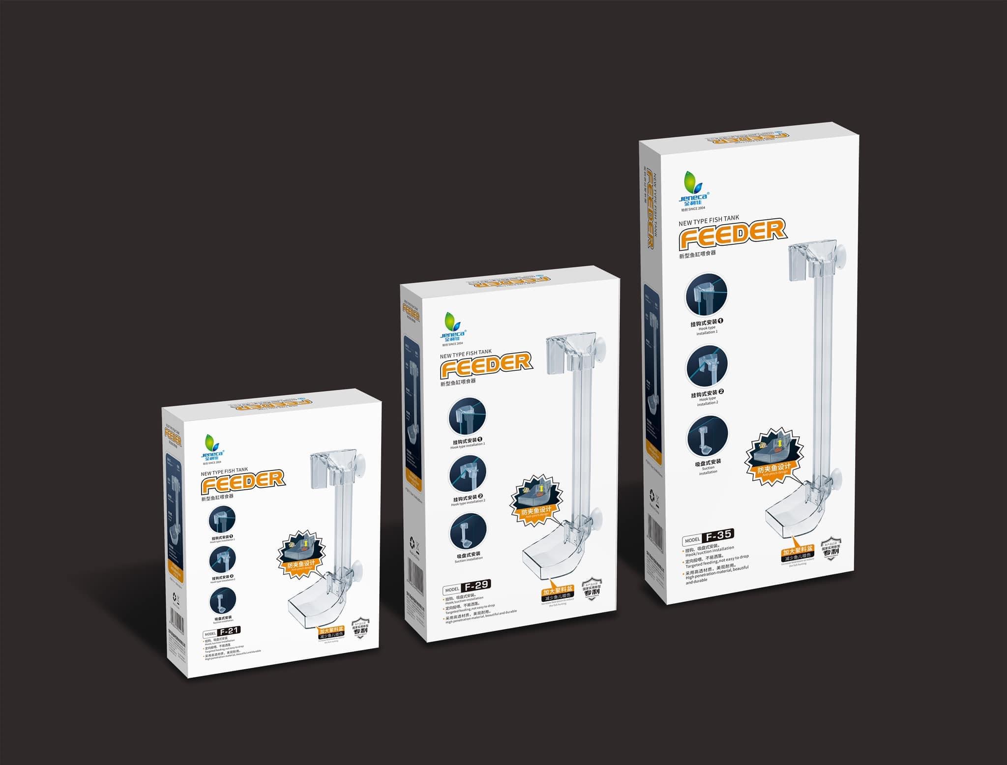 Bộ ống đựng thức ăn cho cá tép bằng nhựa Acrylic khay đĩa đựng thức ăn dạng máng trượt JENECA