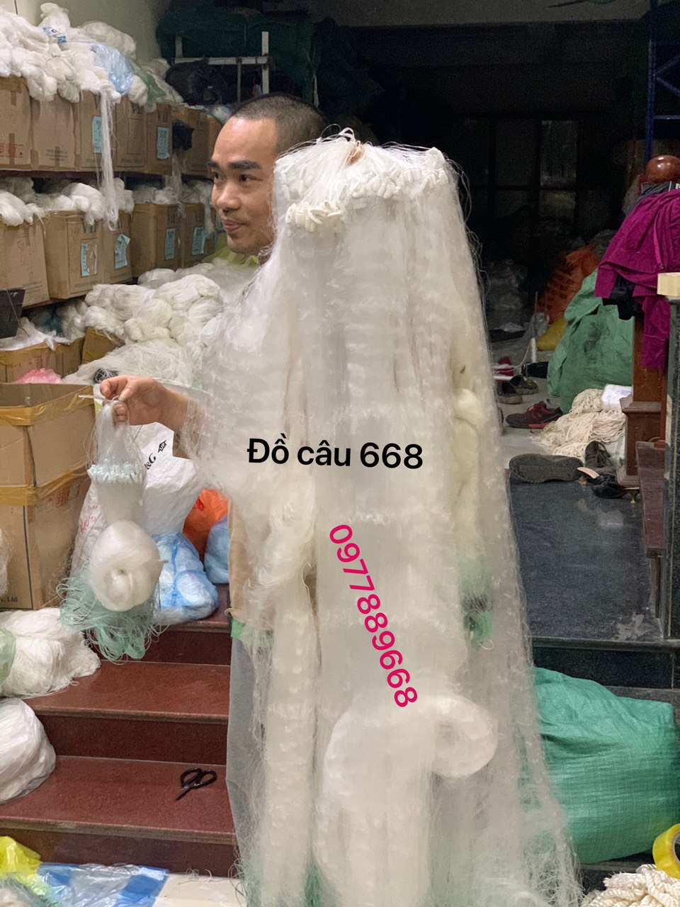 LƯỚI ĐÁNH BẮT CÁ 3 MÀN , mắt 6cm dài 42m hoặc 85m ( cá 0.2kg đến 2kg )