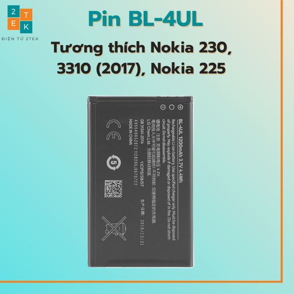 Pin Nokia BL-4UL dùng cho Nokia 3310 (2017), Nokia 230, Nokia 225