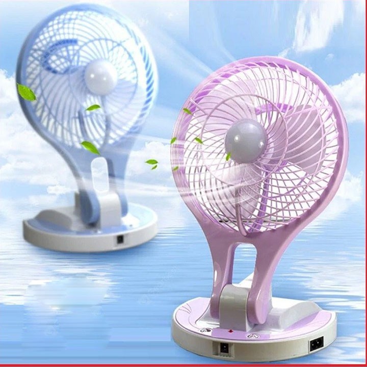 Quạt tích điện có đèn led mini fan 5580