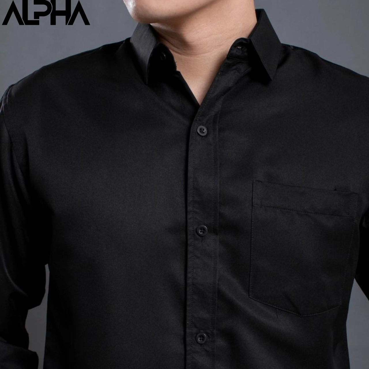 Áo Sơ mi nam GEN ALPHA,CHẤT LIỆU KATE LỤA, Sơ mi lụa 1 túi ngực công sở GEN124