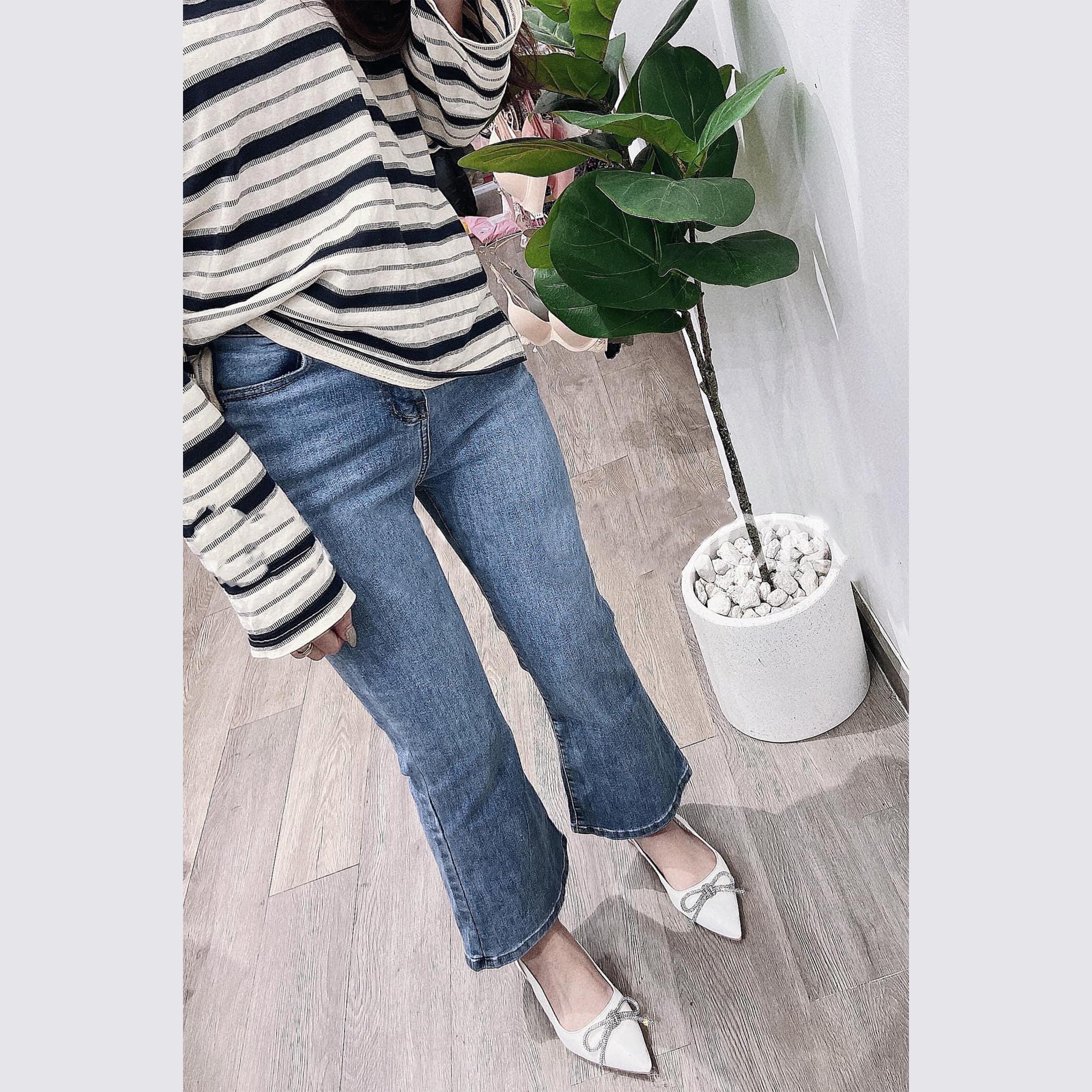 Quần Jean Ống Loe Dài 93cm - Leda