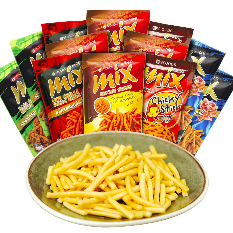 6 gói bánh que cọng mix thái lan gói 20 gram