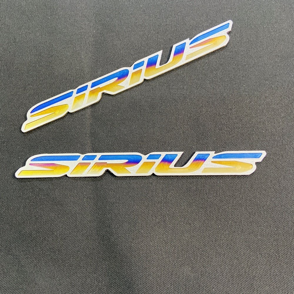 [Sale Hot] Bộ Tem Chữ Nổi Logo  SIRIUS Full Titan Trang Trí Cho Xe Máy Hàng Đẹp,Chất Như Nước Cất