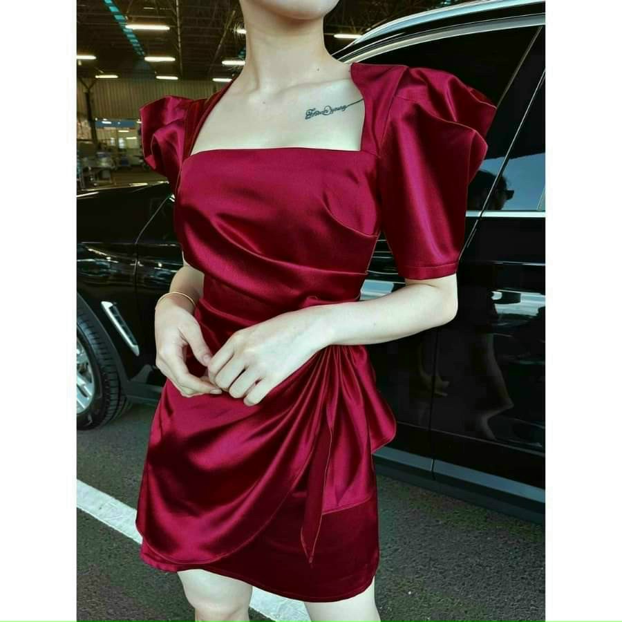 Đầm Bodycon Tay Phồng Nhúng Eo Sang Chảnh