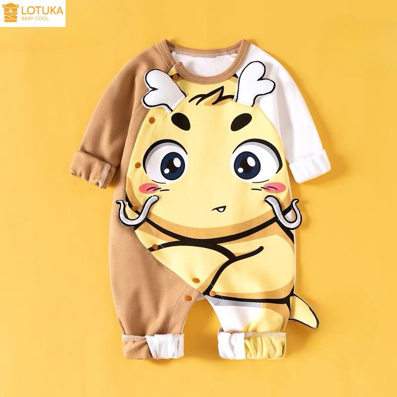 Body Dài Tay cho Bé, mẫu quần áo trẻ em sơ sinh hình Thú chất Mềm Mịn từ 3-12kg
