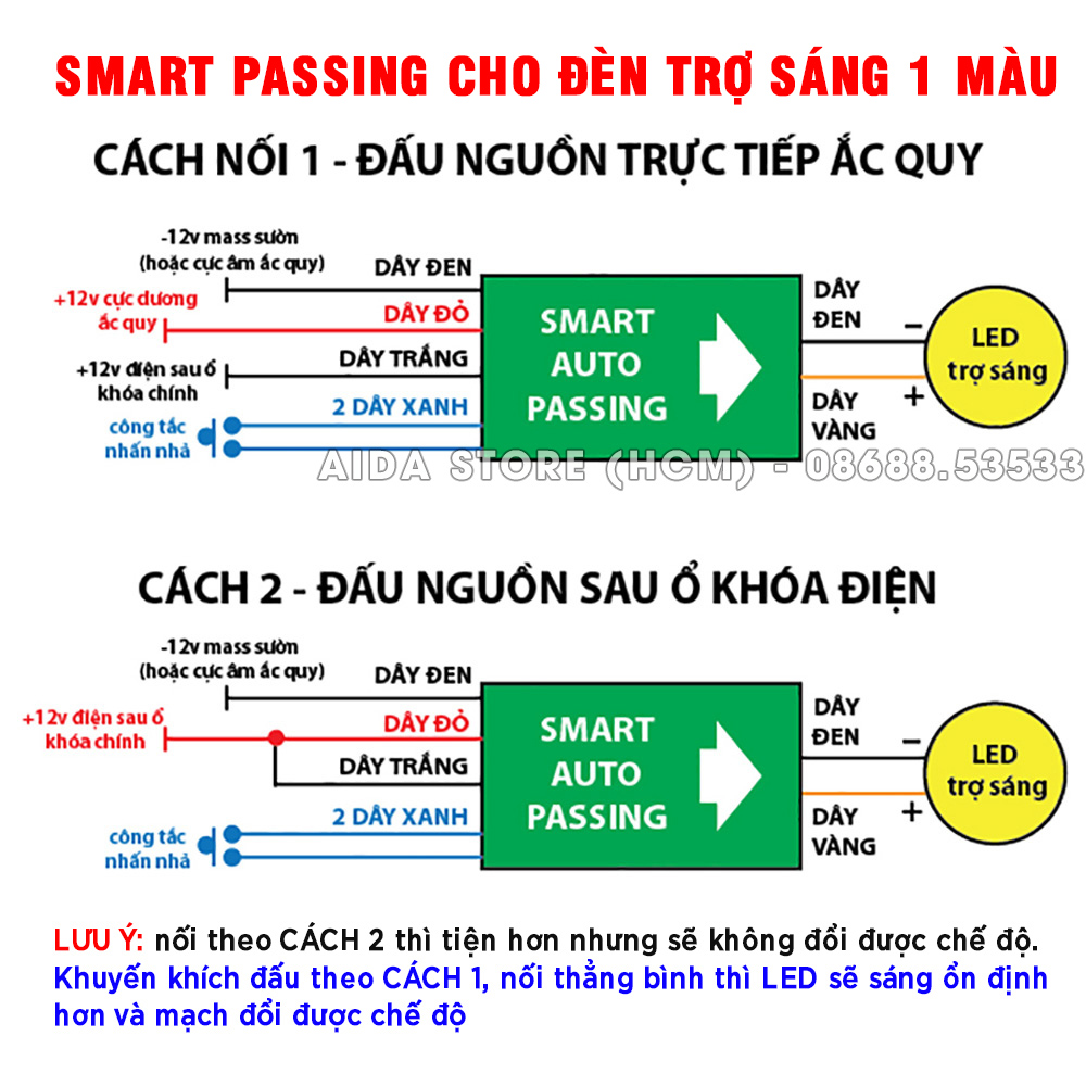 Mạch Smart Auto Passing (SAP) dùng Relay rời cho đèn trợ sáng