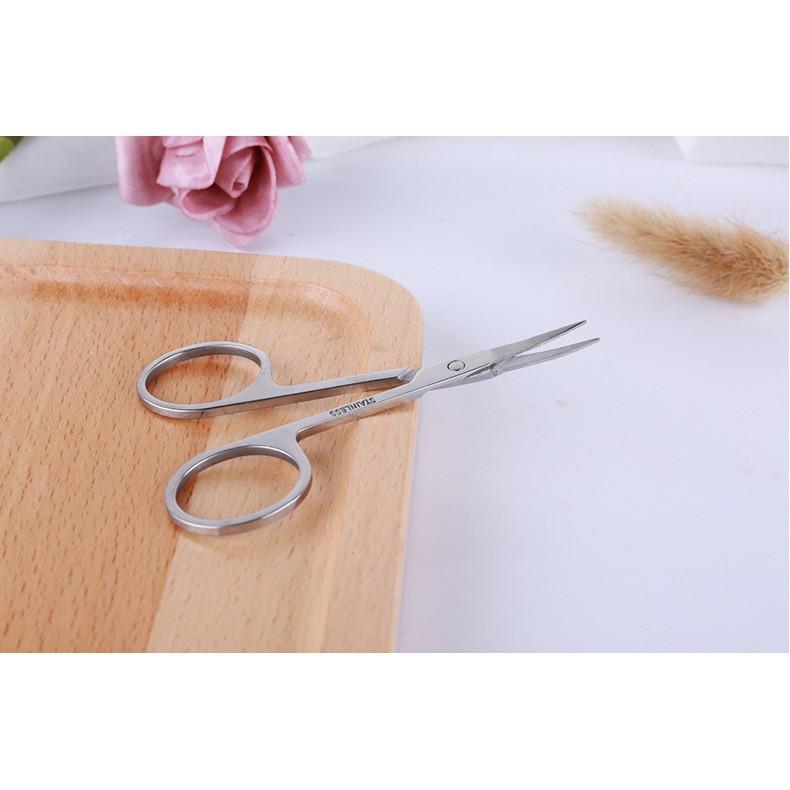Kéo Cắt Tỉa Lông Mày, Mũi, Tóc stainless