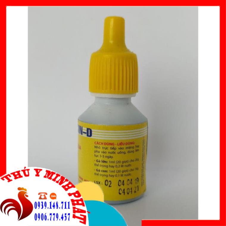 TETRAMYCIN D ĐẬU GÀ MINH HUY LỌ 10ML