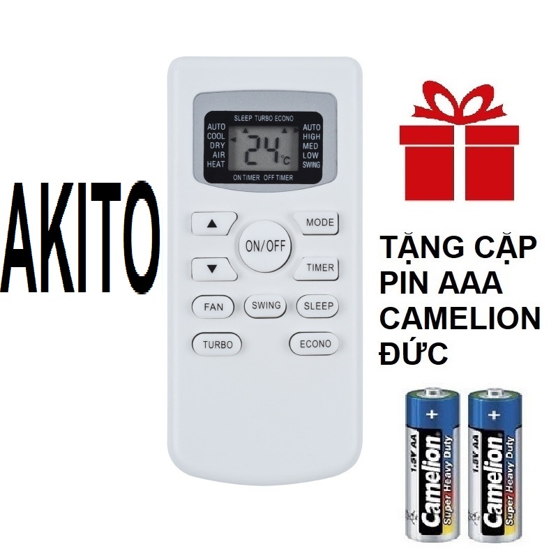 Remote điều khiển máy lạnh máy điều hòa akito mẫu 1