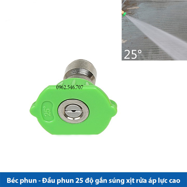 Bộ 4 Béc phun kèm khớp nối nhanh - Đầu béc gắn súng xịt rửa của máy rửa xe áp lực cao - Ren nối nhanh 1/4 inch