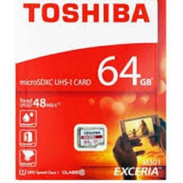Thẻ nhớ MicroSDXC 64GB Class 10 Read 48MB/s Toshiba Exceria M301(Red 64GB)