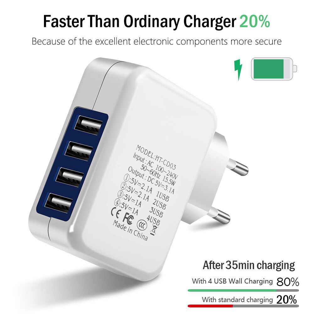 Ổ cắm sạc 4 cổng USB FL-4USB