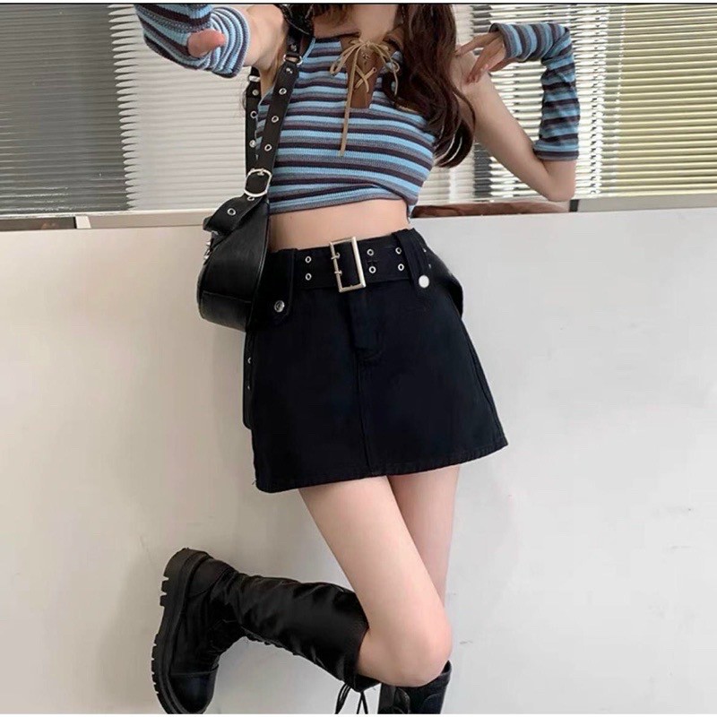 Chân váy chữ a kaki tặng kèm nịt có lót trong utrrb