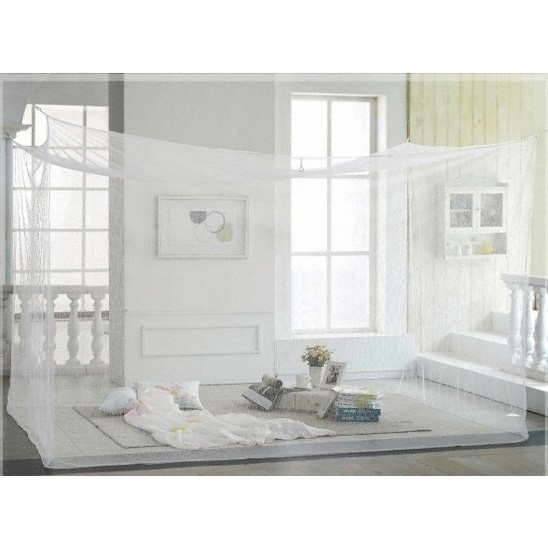 Màn tuyn trắng mùng ngủ cao 2m cỡ đại 4mx2m / 3.5mx2m / 3m x 2m / 2.5mx2m / 2.2mx2m / 1.8mx2m / 1.6mx2m / 1.2mx2m - mùng màn ngủ hà nội 10/10 loại to nhất có cửa & không cửa