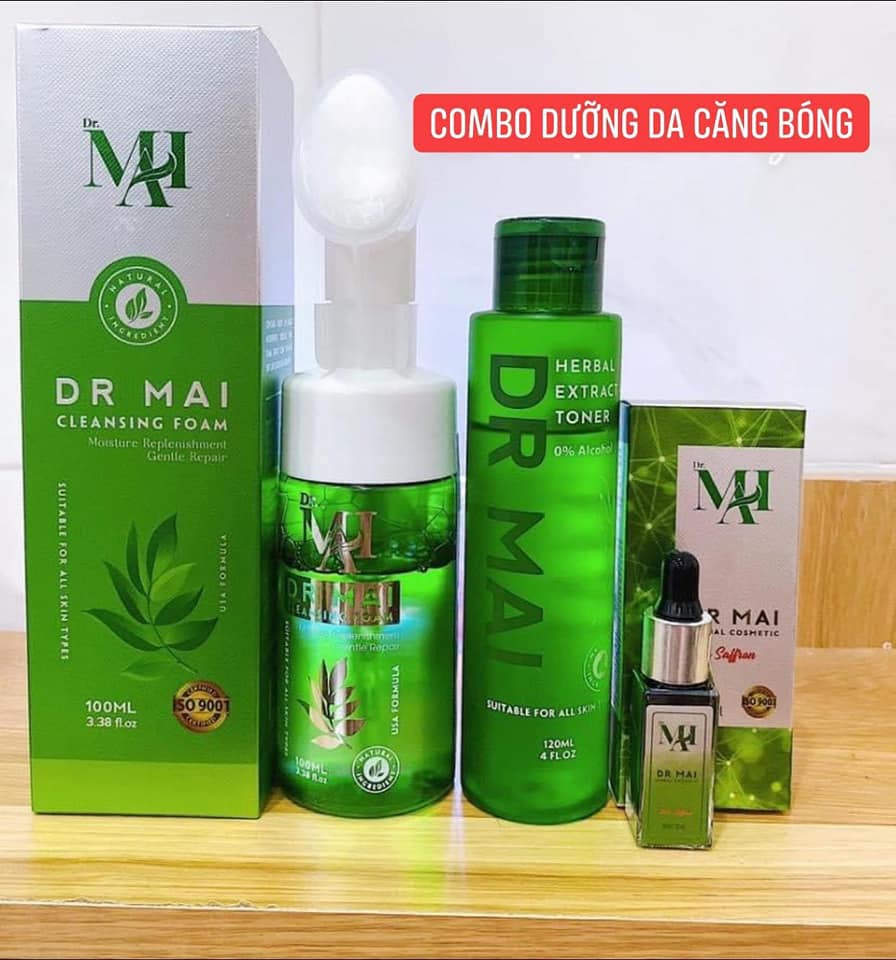 Combo dr.mai mix.safron + sữa rửa mặt+tonner