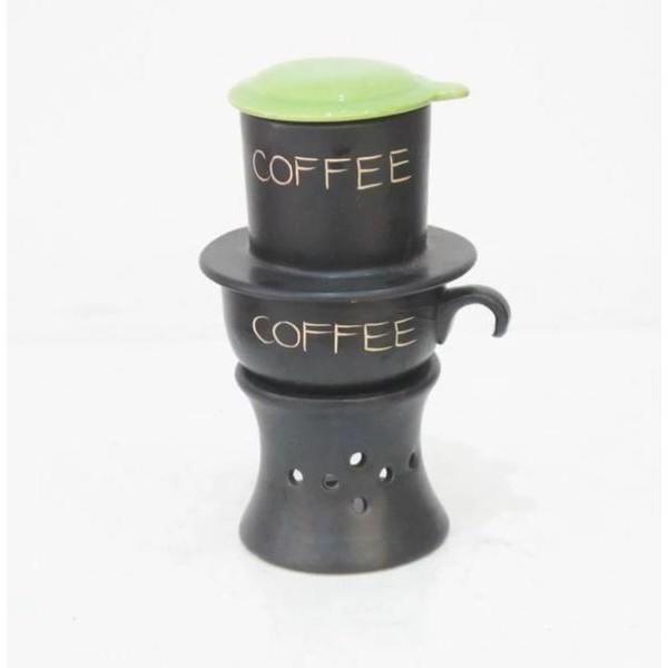 Bộ cốc cà phê liên phin kèm chân lò gốm sứ Bát tràng