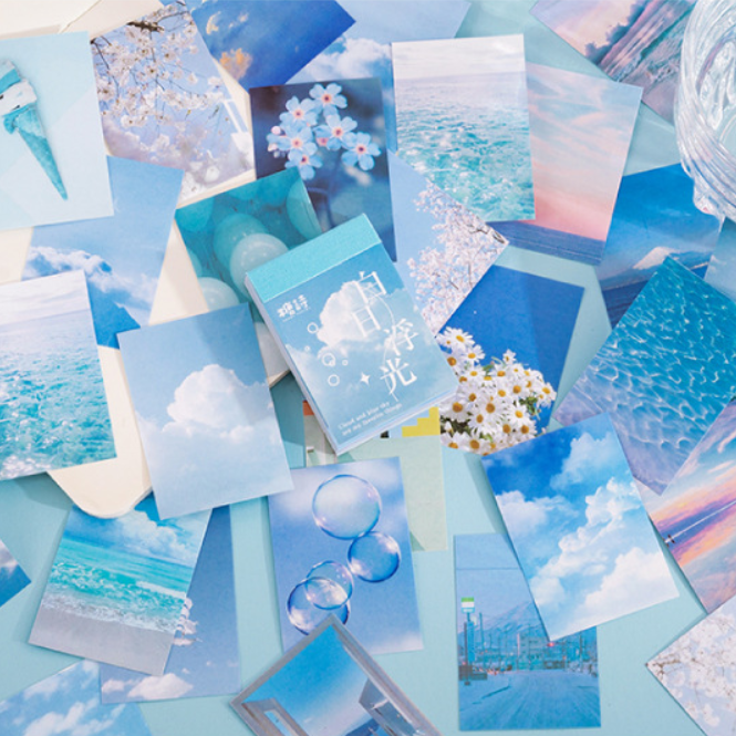 Cuốn 50 miếng sticker mẫu bầu trời rực rỡ