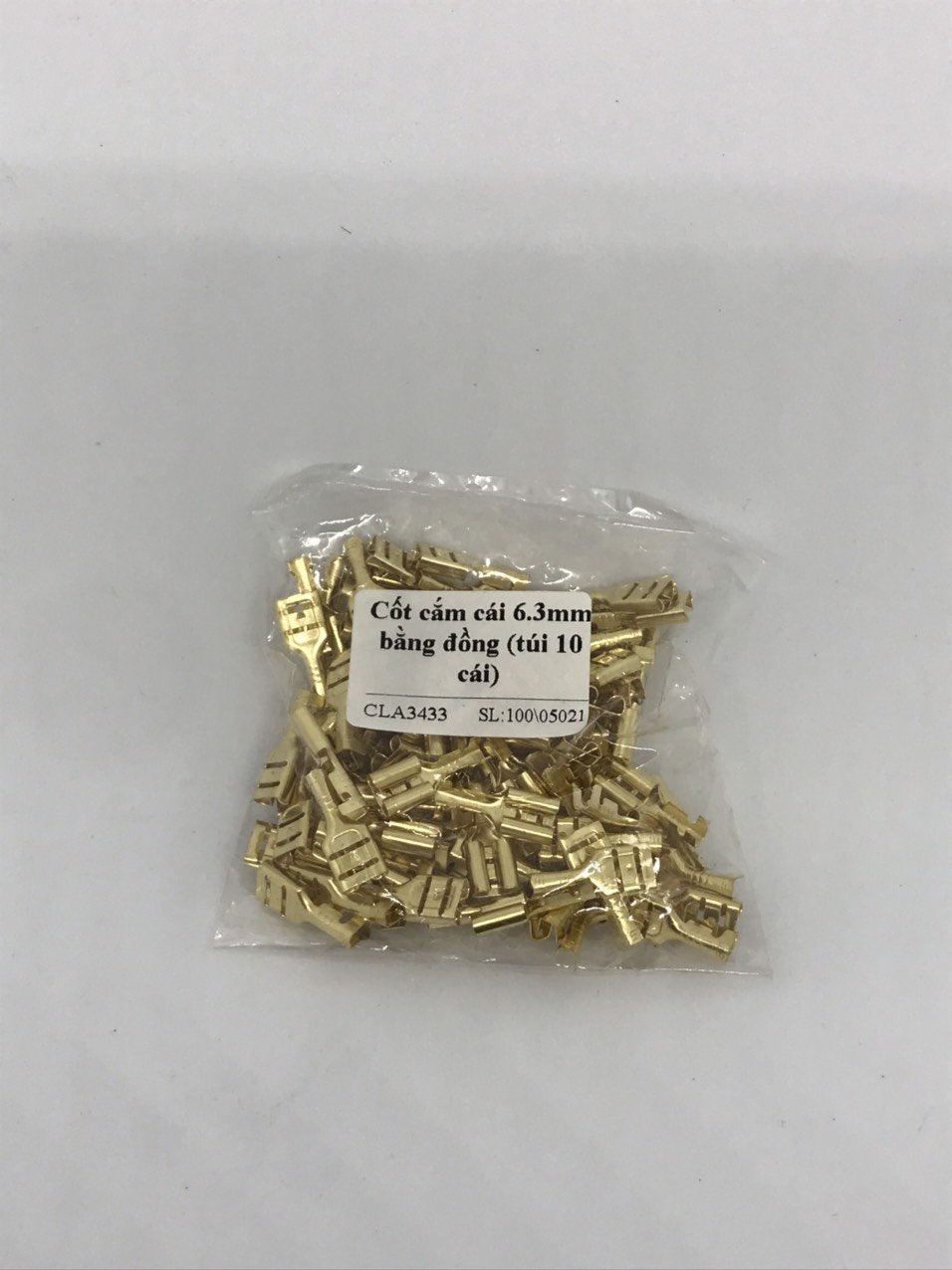 Túi 50 đầu cốt cắm đồng 6.3mm (Hàng sản xuất tại việt nam)