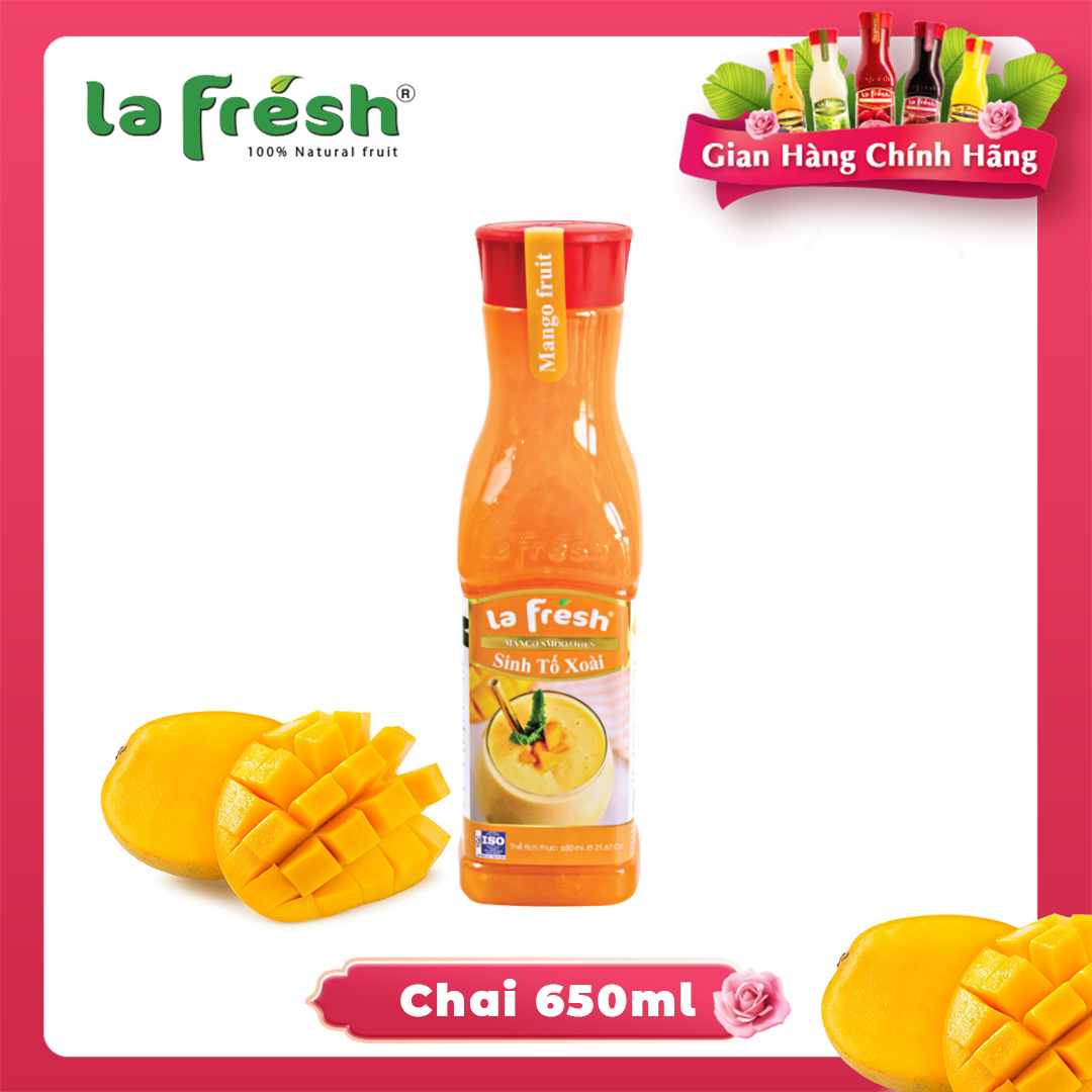 Sinh Tố Xoài Lafresh Đà Lạt Chai 650ml
