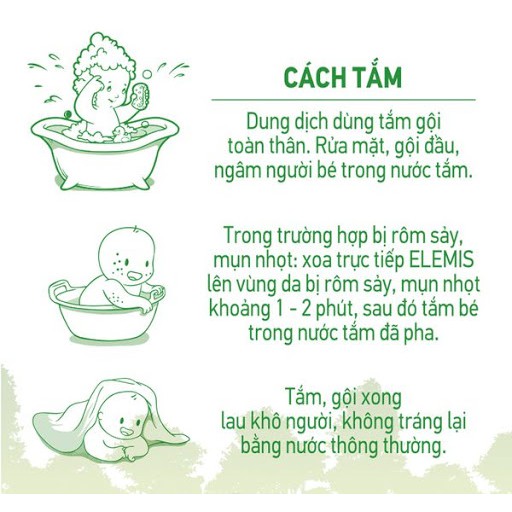 Nước Tắm Gội Thảo Dược Baby Elemis 200ml