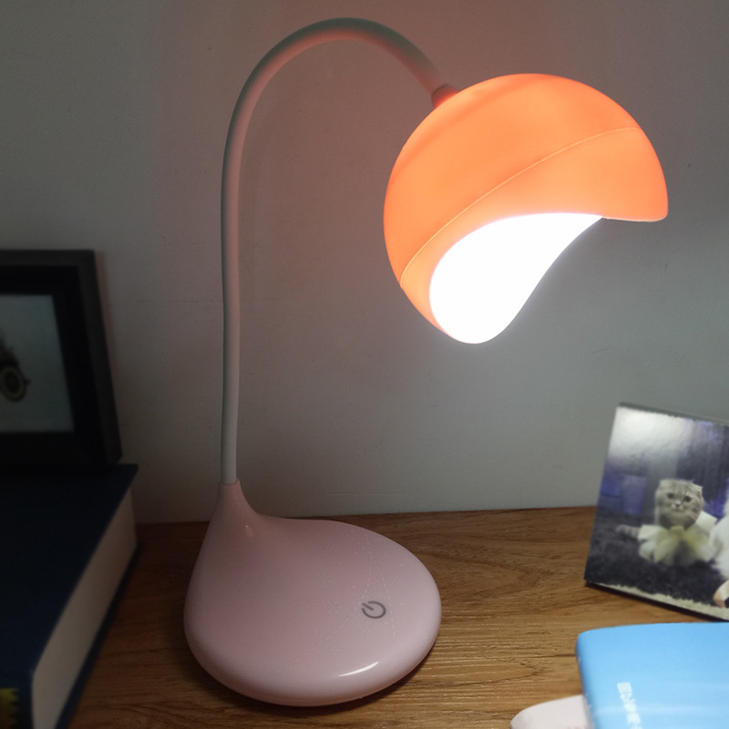 3 levels creative Tulip led touch table lamp backup battery (multicolor)-[study lamp, reading lamp, LED desk lamp, student lamp, study table lamps, desk lamps, backup lights]