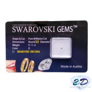 HCMKim cương nhân tạo đính răng Swarovski Gems 2.5LY kiểm định ép vĩ thumbnail