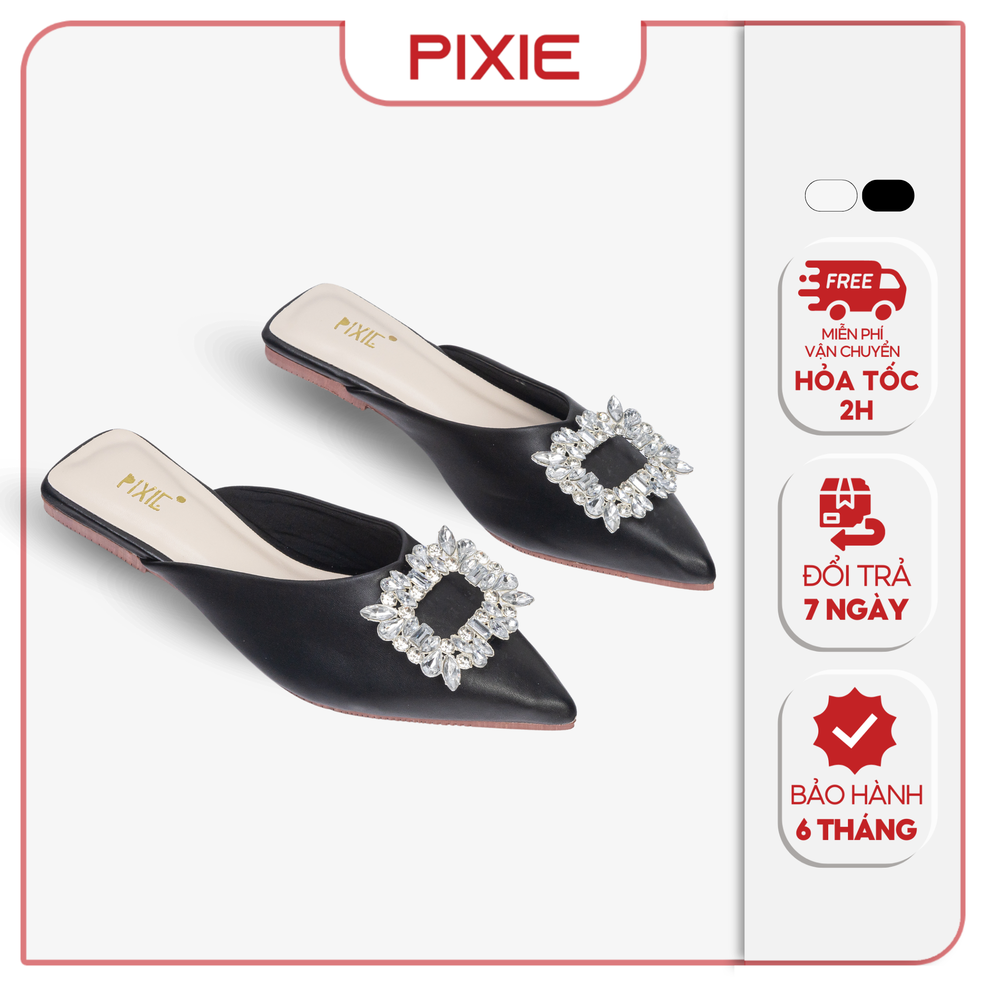 Dép Sục 2cm Phối Khóa Pixie E162