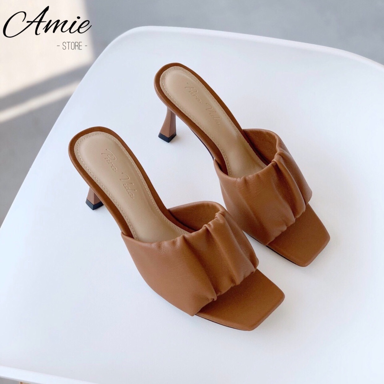 Guốc Quai Nhún Gót Nhọn