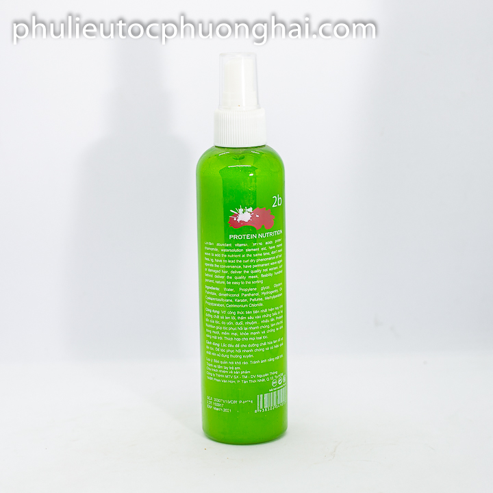 💧 Xịt Dưỡng Tóc Protein Phục Hồi Tóc Hư Tổn 2B  250ml- Tóc Mềm Mượt, Bóng Khỏe Sau Mỗi Lần Sử Dụng