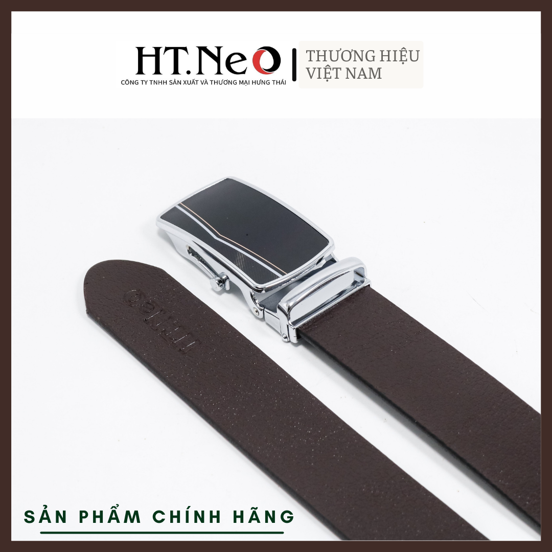 (Da Trâu 100%)Dây Lưng /Thắt Lưng Cao Cấp Thương Hiệu HT.NeO DL01-NA