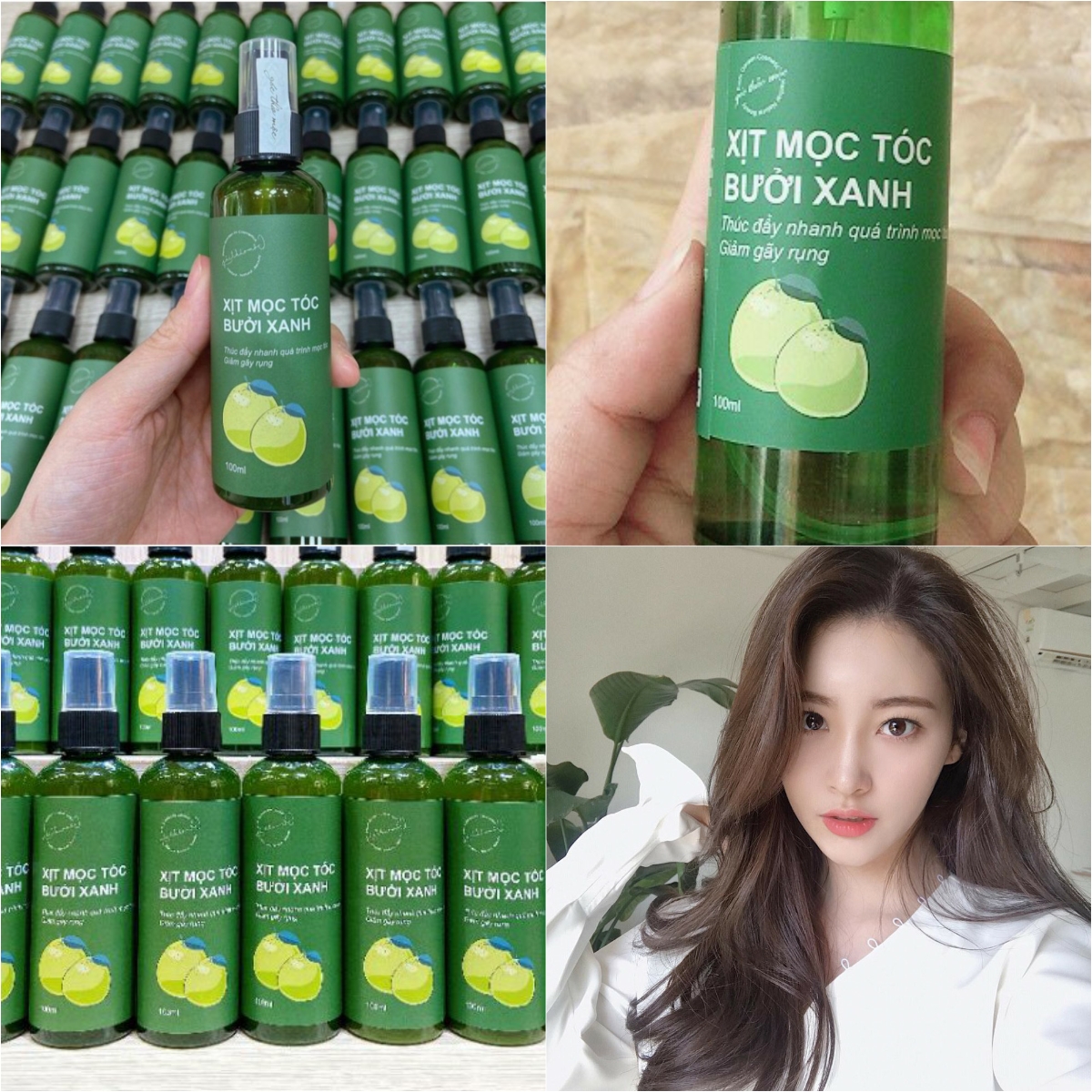 Xịt mọc tóc bưởi xanh cao cấp