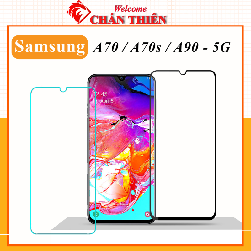 Kính cường lực Samsung A70 A70s A90 5g full màn hình và trong suốt cảm ứng mượt tặng kèm khăn lau