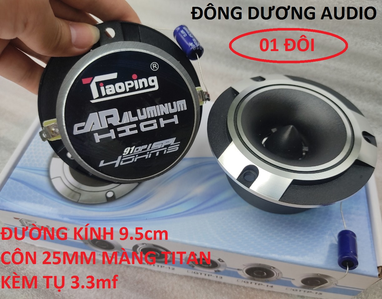 LOA TREBLE MÀNG TITAN TIAOPING - GIÁ 1 CHIẾC - GTTP12 - 3 LỖI VÍT KÈM TỤ 2,2MF