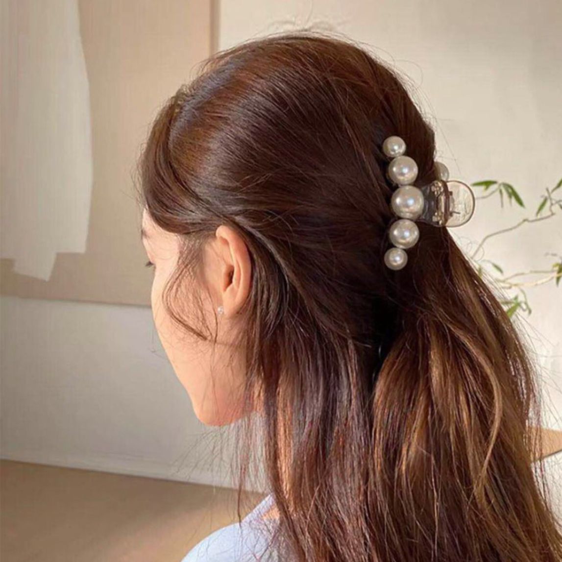 Cặp tóc càng cua đính ngọc trai - PKT198