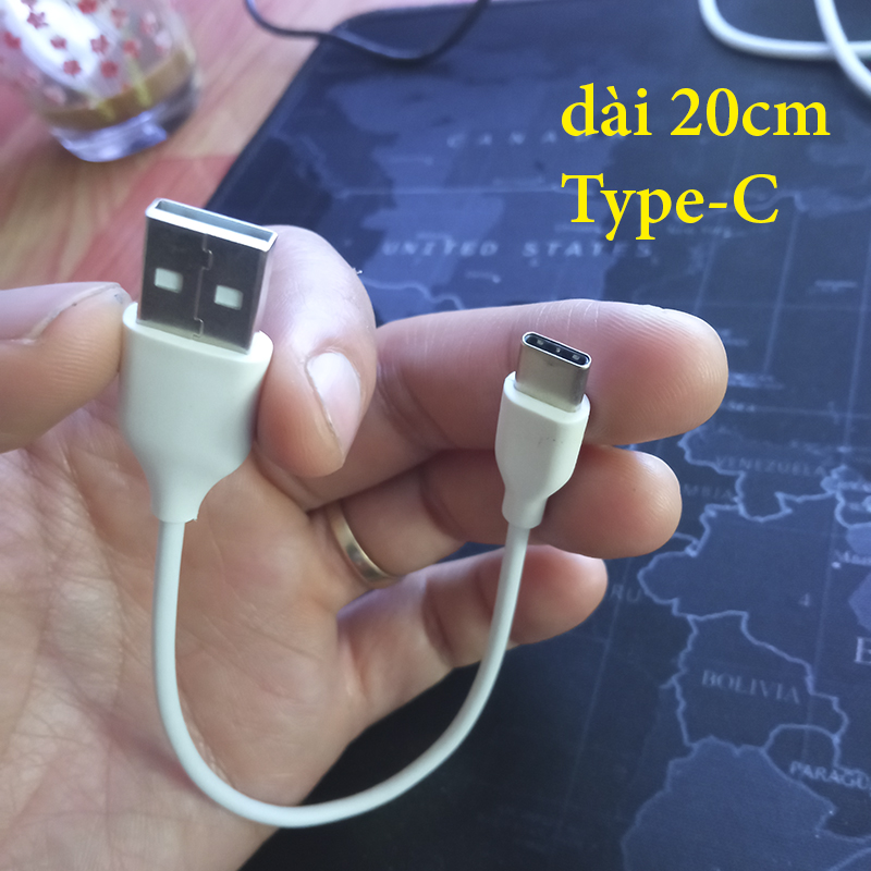 Cáp sạc Type C ngắn 20cm