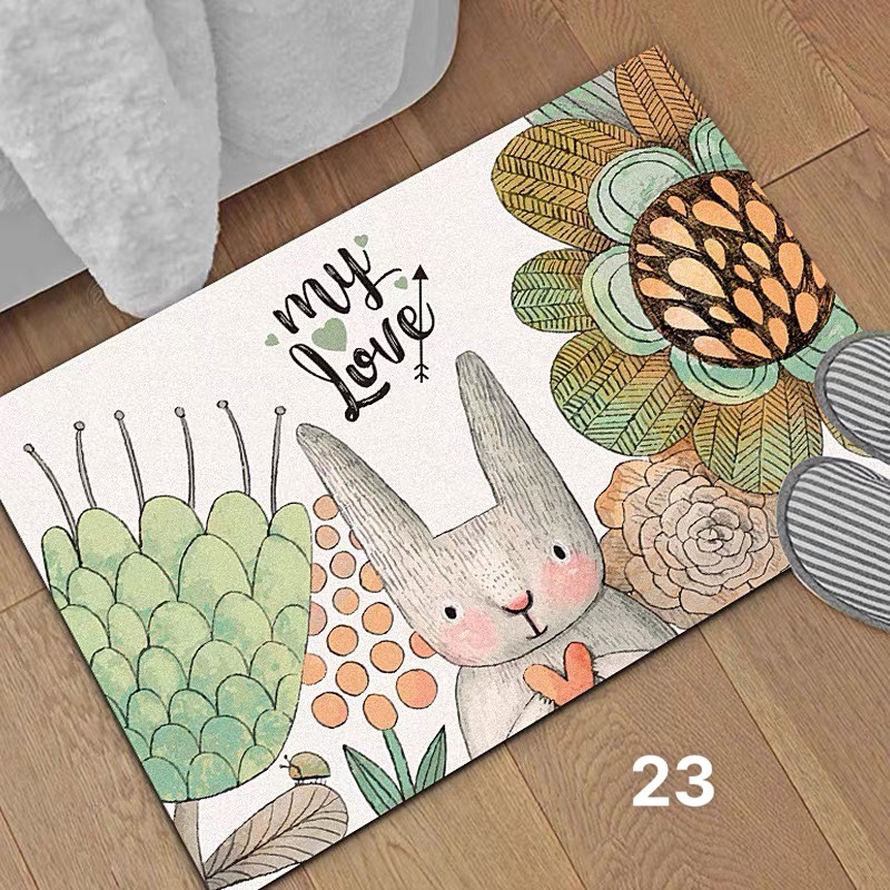 [FREESHIP ❤️] Thảm Lau Chân Silicon Siêu Thấm Hút, Khô Chân Nhanh, Chống Trơn Trượt Cho Phòng Tắm Nhà Bếp - KiMi Decor