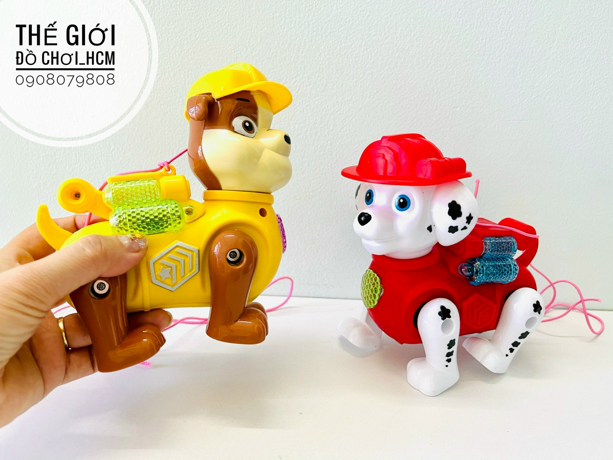 [NHẠC-ĐÈN] Đồ chơi chó cứu hộ chạy pin cho bé dắt đi dạo
