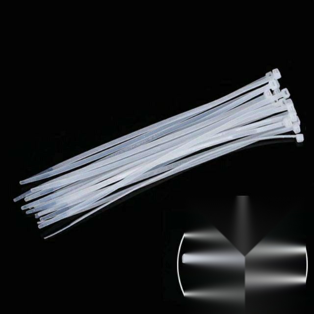 Bộ 100 dây thít nhựa trắng, đen 25cm siêu chắc– Dây thít lạt thít