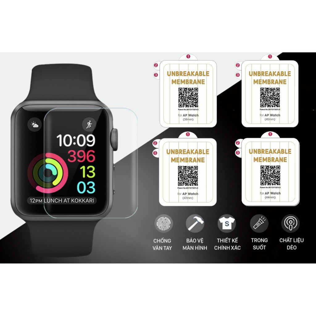 [HCM]Miếng dán Nano PPF Mặt Trước Cho ppf Apple Watch Seri 3 ( size 38mm - 42 mm).