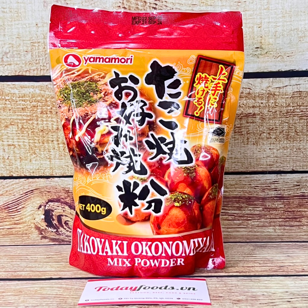 Bột takoyaki yamamori 400g | dùng làm bánh bạch tuộc takoyaki thơm ngon