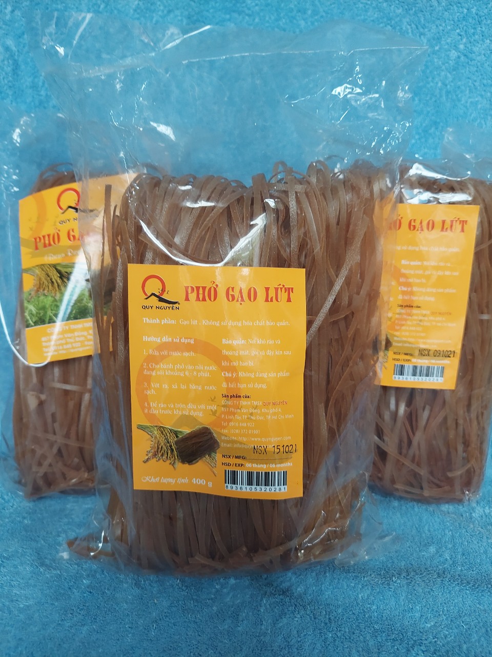 Phở gạo lứt- 400g Quy Nguyên